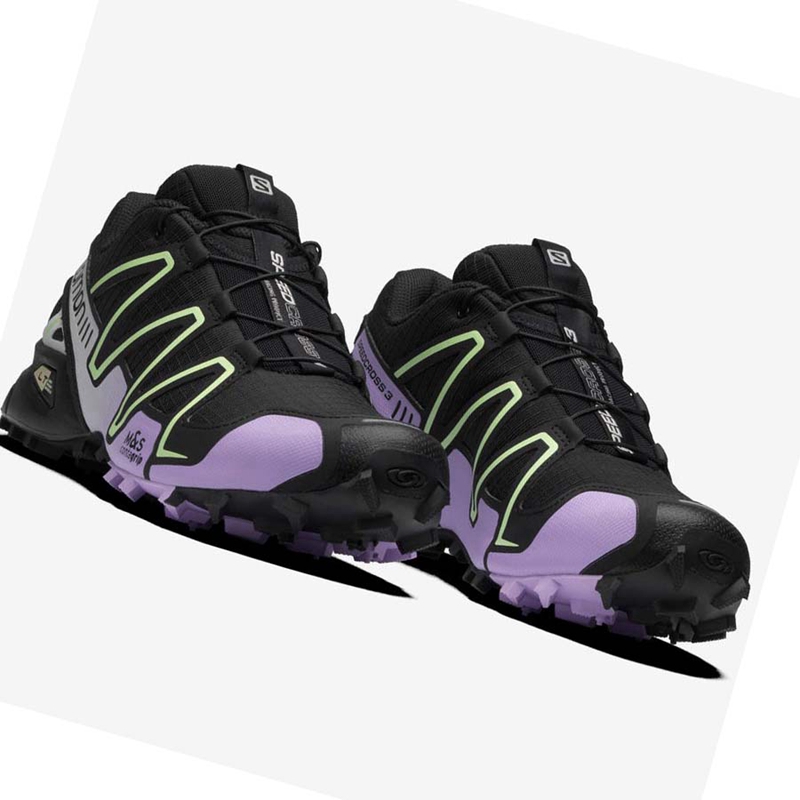 Baskets Salomon SPEEDCROSS 3 Femme Noir Violette | AWINPEM-91