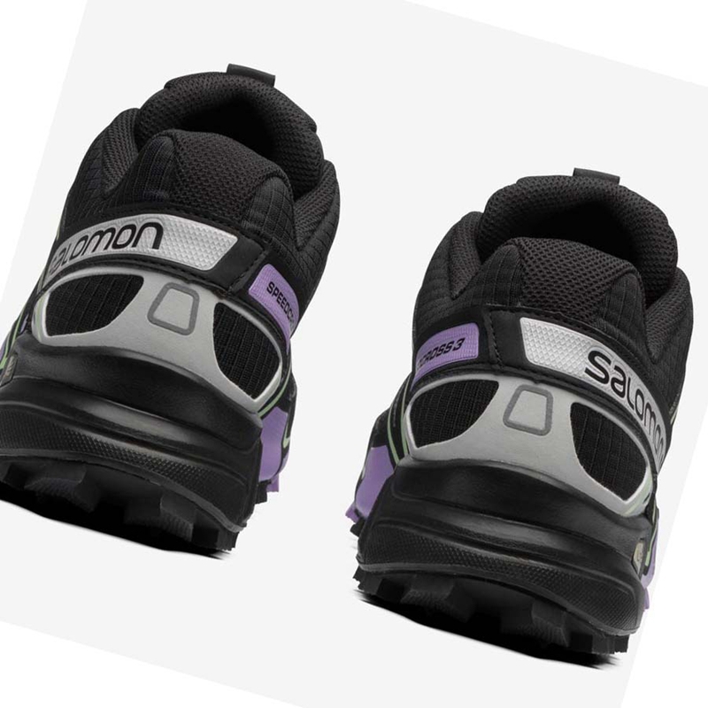 Baskets Salomon SPEEDCROSS 3 Femme Noir Violette | AWINPEM-91