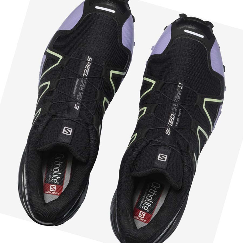Baskets Salomon SPEEDCROSS 3 Femme Noir Violette | AWINPEM-91