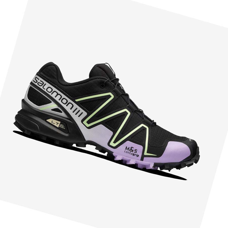 Baskets Salomon SPEEDCROSS 3 Femme Noir Violette | AWINPEM-91