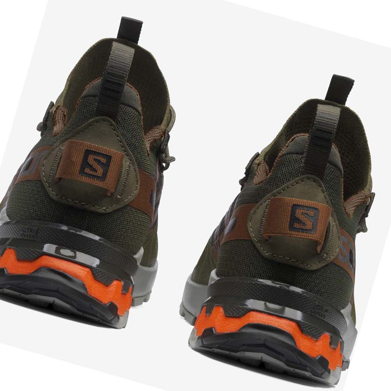 Baskets Salomon XA COVER Femme Vert Olive Orange | IJDYGMW-47