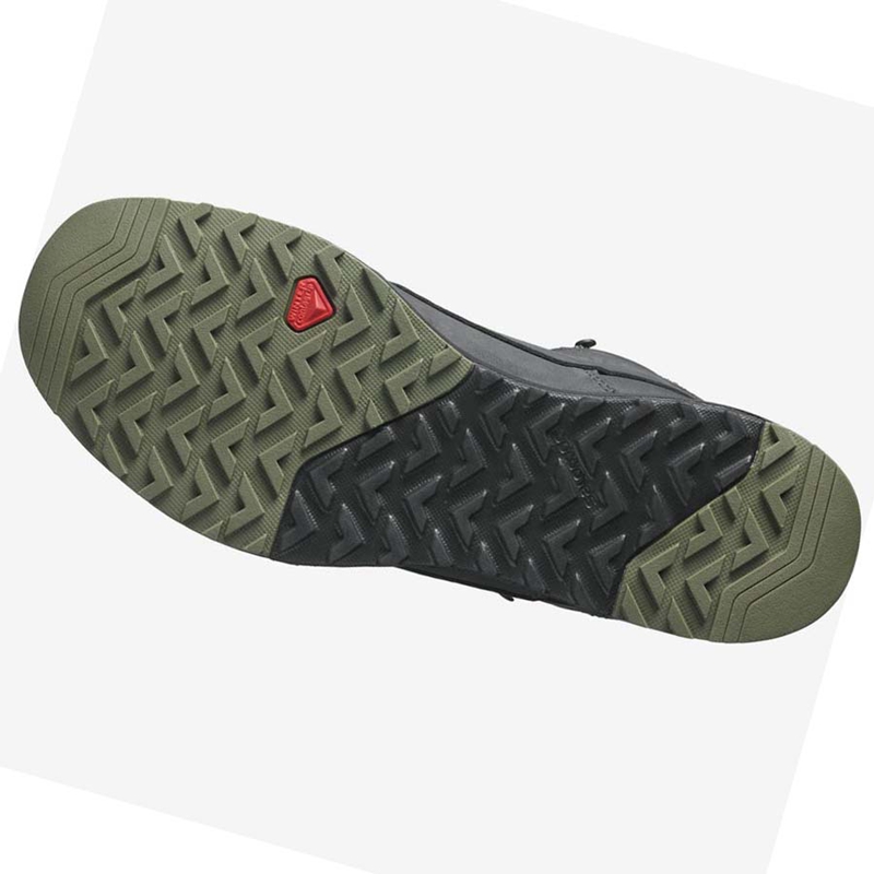 Bottes D'hiver Salomon UTILITY WINTER CLIMASALOMON™ WATERPROOF Homme Noir Vert | YKGVPQJ-84