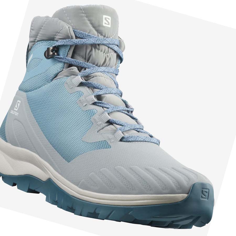 Bottes D'hiver Salomon VAYA BLAZE THINSULATE™ CLIMASALOMON™ WATERPROOF Femme Bleu | JMCULWF-45
