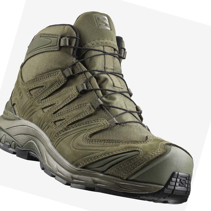 Bottes Salomon XA FORCES MID GORE-TEX EN Homme Vert Olive | DTWUNPA-10