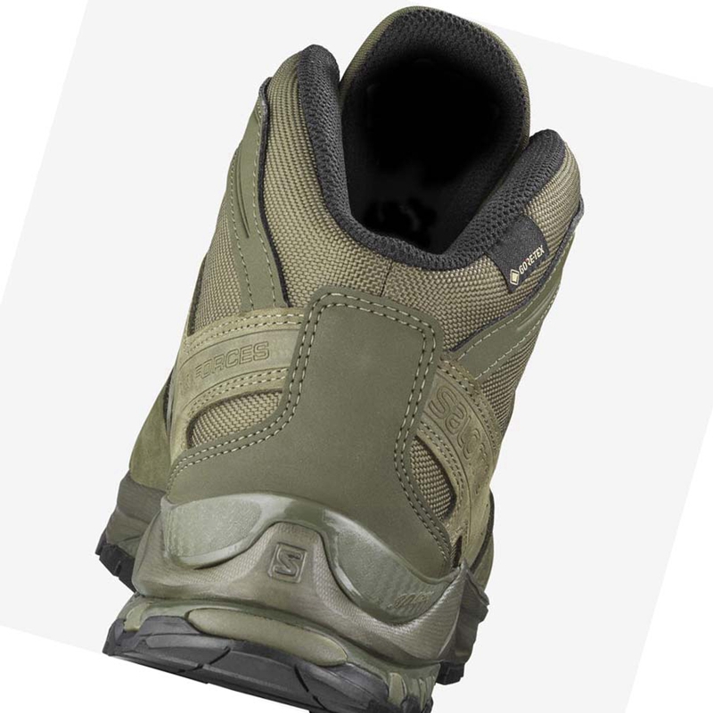 Bottes Salomon XA FORCES MID GORE-TEX EN Homme Vert Olive | DTWUNPA-10