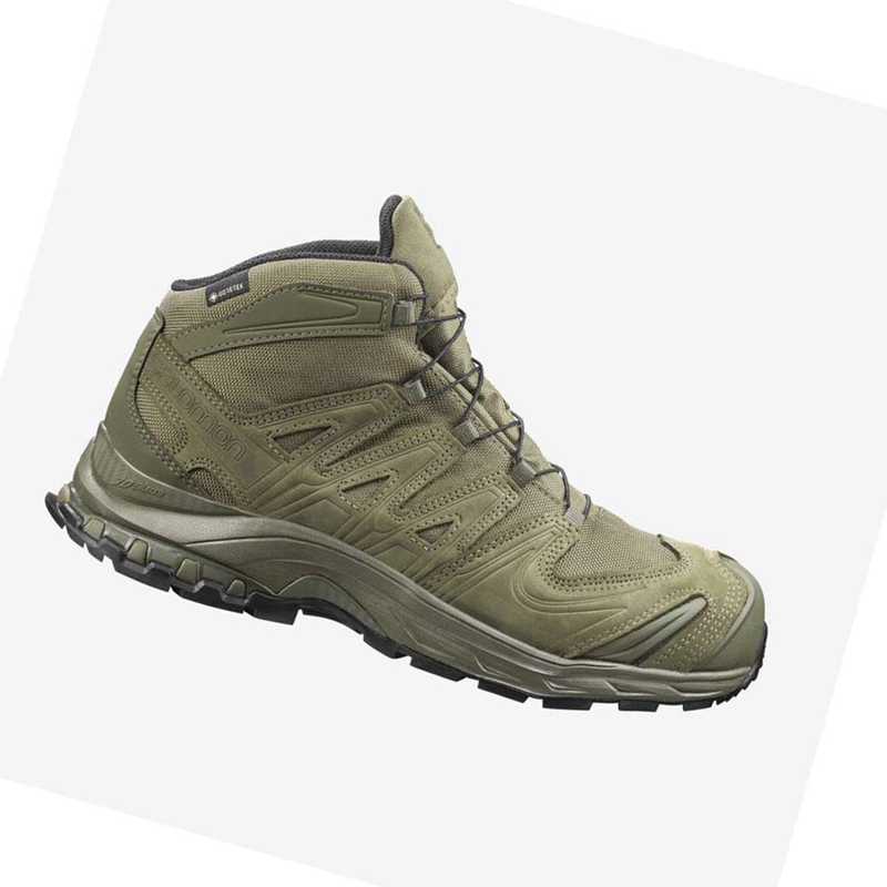 Bottes Salomon XA FORCES MID GORE-TEX EN Homme Vert Olive | DTWUNPA-10