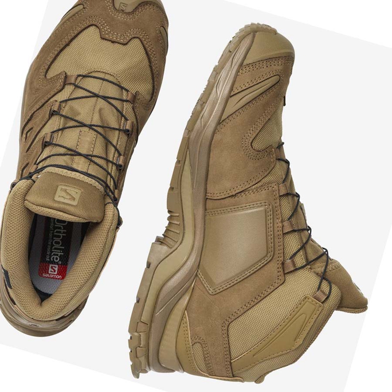 Bottes Salomon XA FORCES MID GORE-TEX Homme Marron | VYHJKTX-57