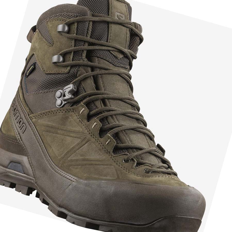 Bottes Salomon X ALP GORE-TEX FORCES Homme Marron | JDZSIVQ-78