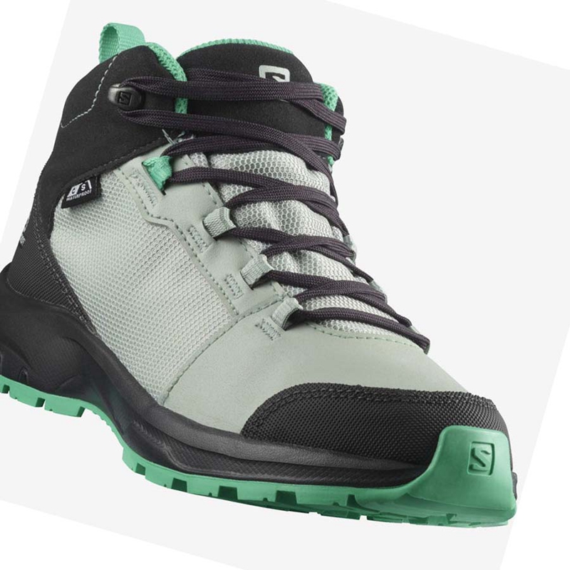Chaussures Randonnée Salomon OUTWARD CLIMASALOMON™ WATERPROOF Enfant Menthe | VUACNZF-93