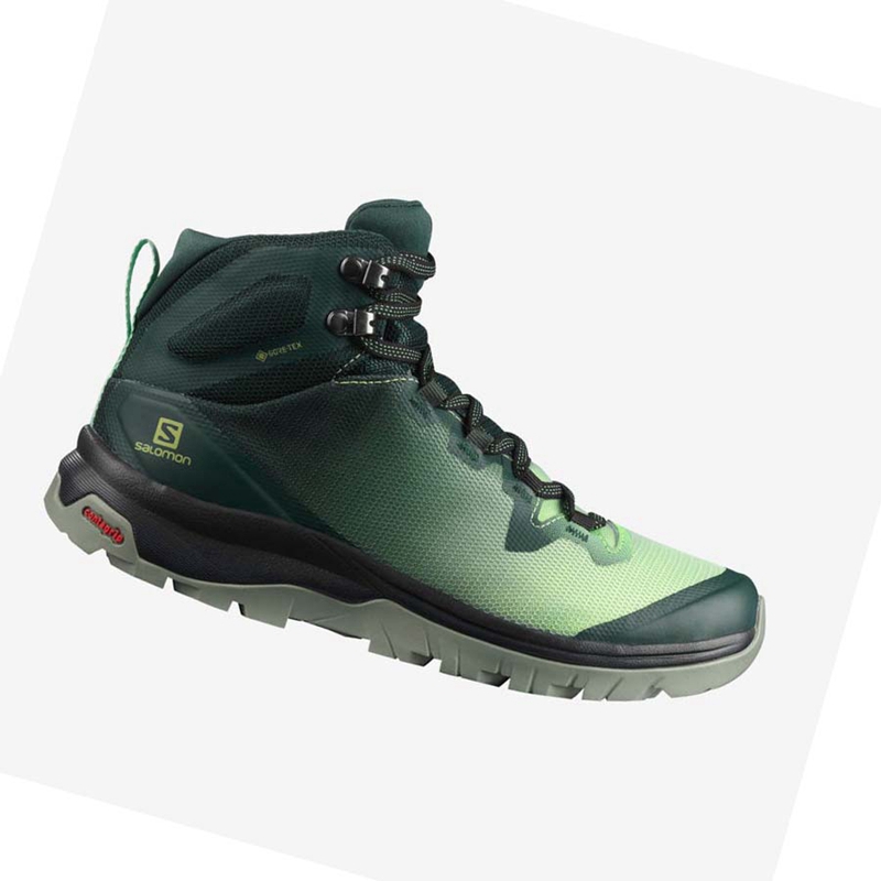 Chaussures Randonnée Salomon WoVAYA MID GORE-TEX Femme Vert | YSNLUKG-08