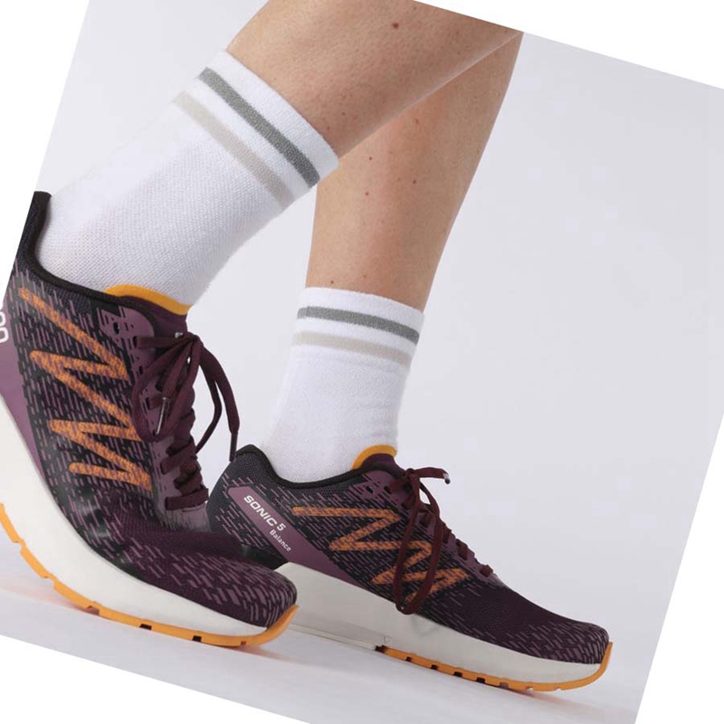 Chaussures Running Salomon SONIC 5 BALANCE Femme Rouge | ECVSAKB-07