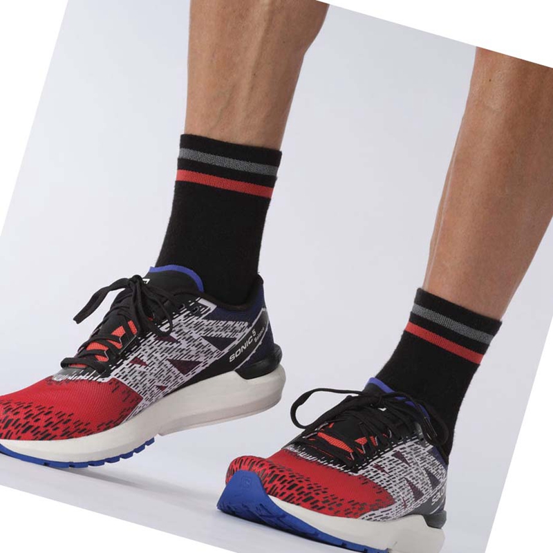 Chaussures Running Salomon SONIC 5 BALANCE Homme Rouge Bleu | YVRTCOH-34