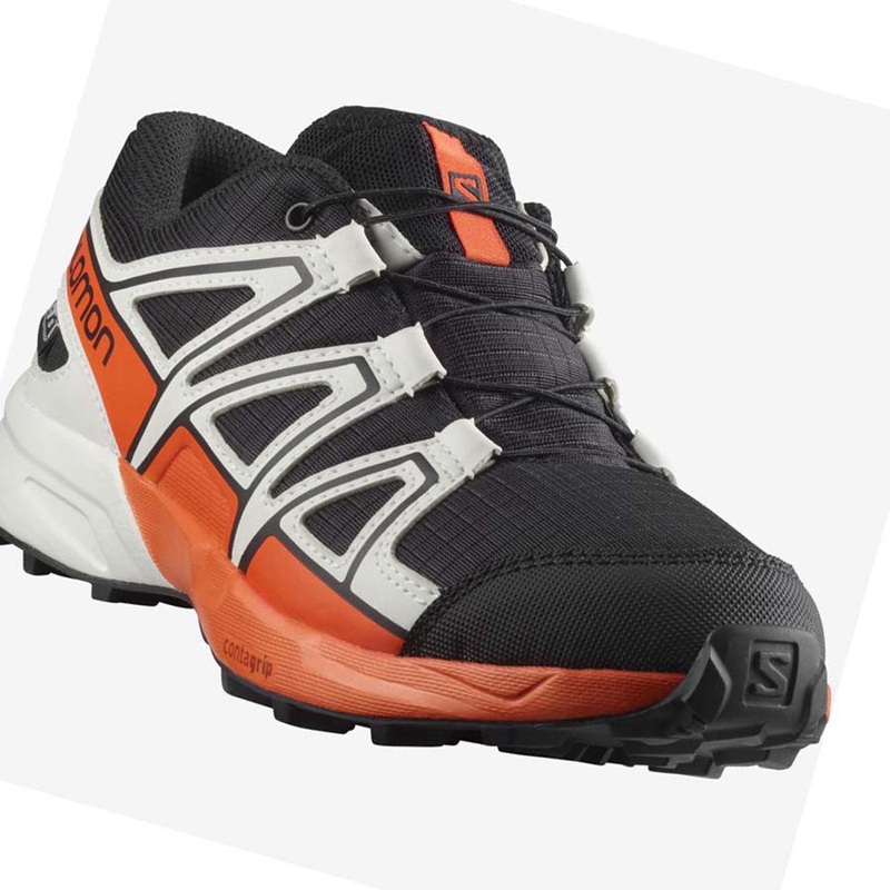 Chaussures Trail Running Salomon SPEEDCROSS CLIMASALOMON™ WATERPROOF Enfant Noir Rose | NCAHJRU-30