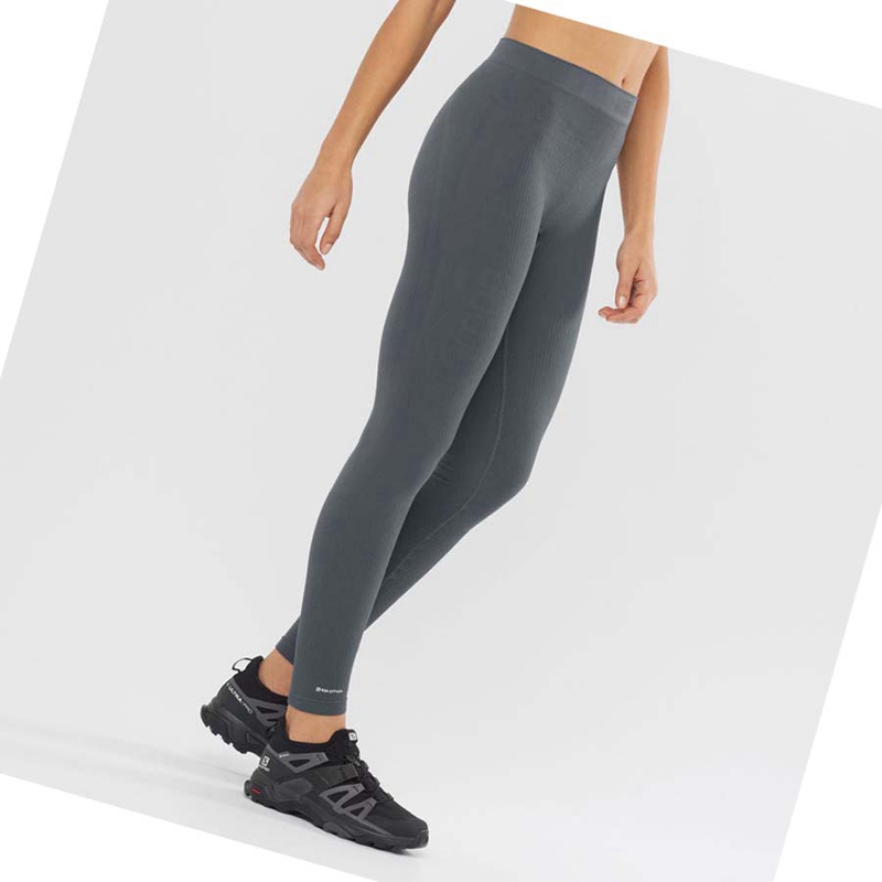 Pantalon Salomon ESSENTIAL SEAMLESS Femme Noir | VPXJWLM-24