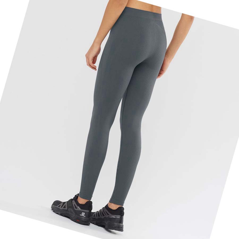 Pantalon Salomon ESSENTIAL SEAMLESS Femme Noir | VPXJWLM-24