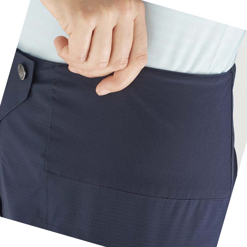 Pantalons De Ski Salomon OUTPEAK GORE-TEX 3L Femme Bleu | SXALNUR-93