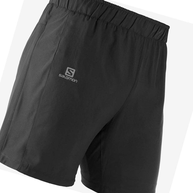 Shorts Salomon AGILE 2IN1 Homme Noir | MAEUWTV-16