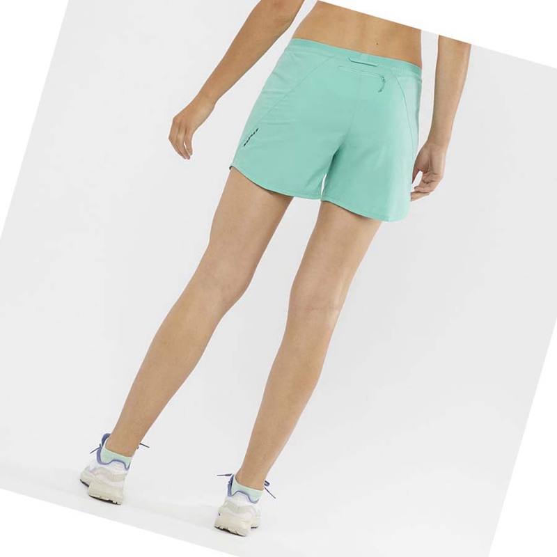 Shorts Salomon CROSS 5'' Femme Bleu | XGDJWEC-60