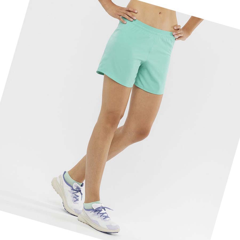 Shorts Salomon CROSS 5'' Femme Bleu | XGDJWEC-60