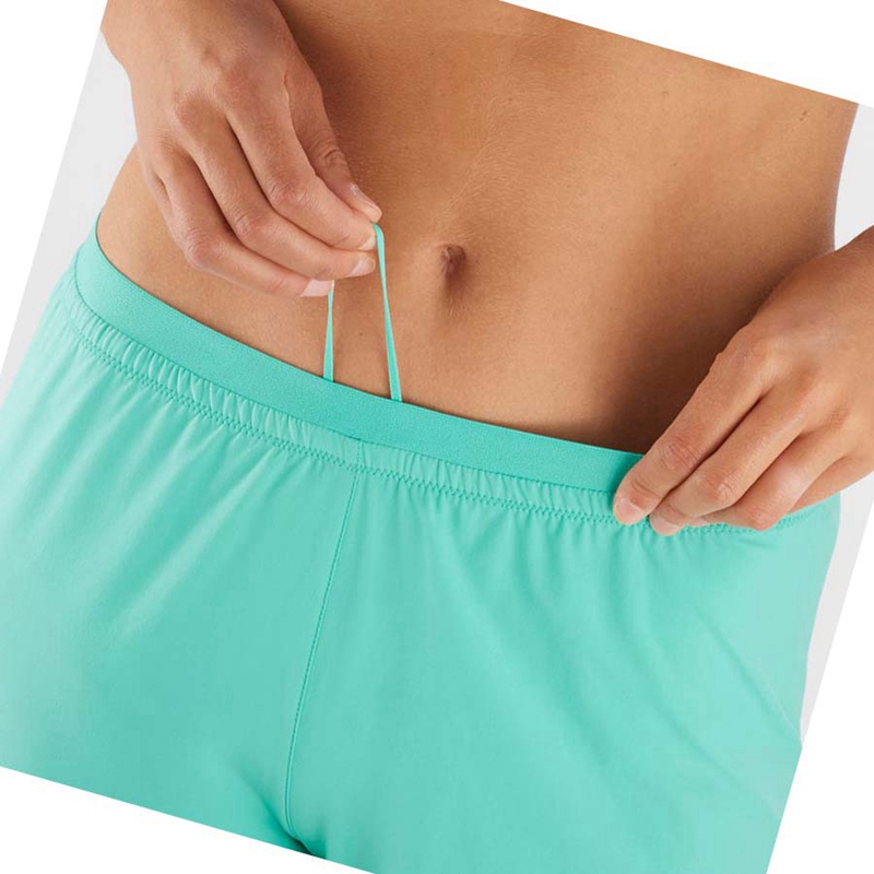 Shorts Salomon CROSS 5'' Femme Bleu | XGDJWEC-60