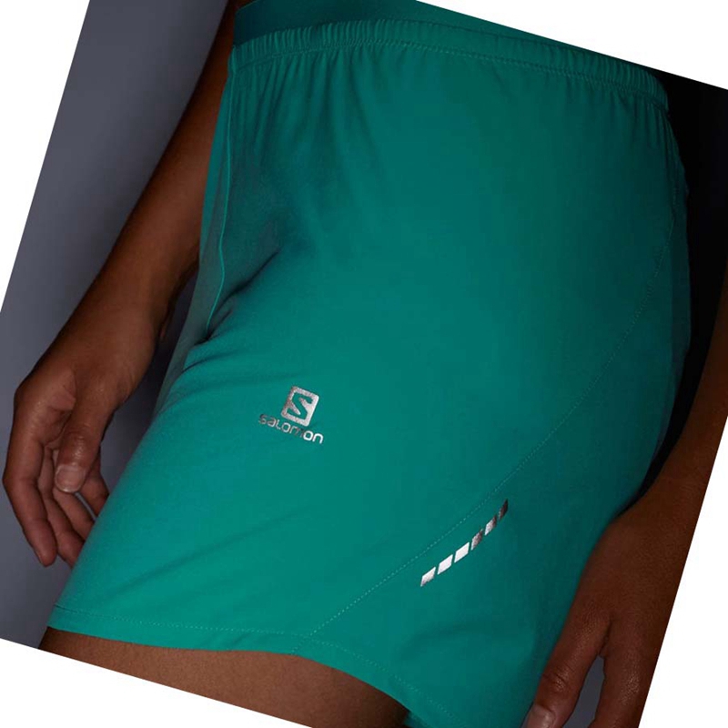 Shorts Salomon CROSS 5'' Femme Bleu | XGDJWEC-60