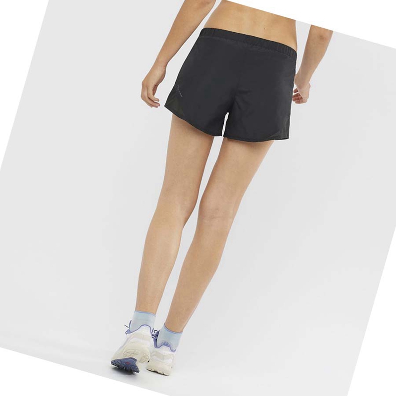 Shorts Salomon CROSS REBEL 4'' Femme Noir | PUKQMVO-37