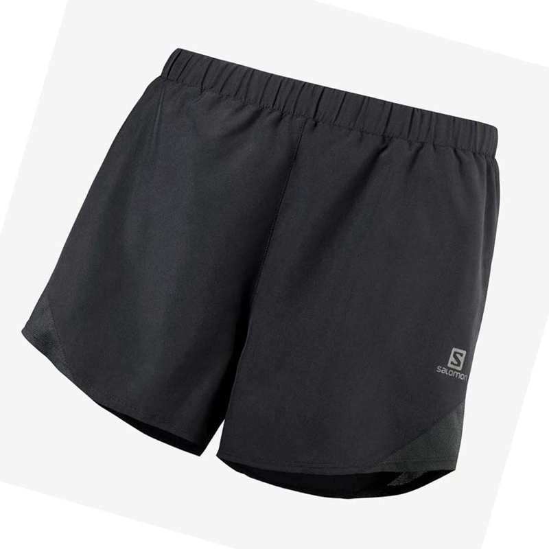 Shorts Salomon CROSS REBEL 4\'\' Femme Noir | PUKQMVO-37