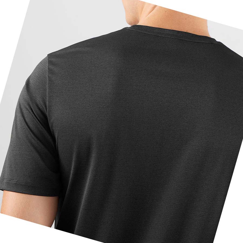 T Shirts Salomon AGILE TRAINING Homme Noir | WUTBFRQ-20