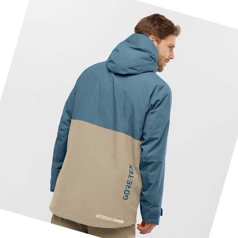 Vestes De Ski Salomon GRAVITY GORE-TEX ANORAK Homme Bleu | XQEGZBD-68