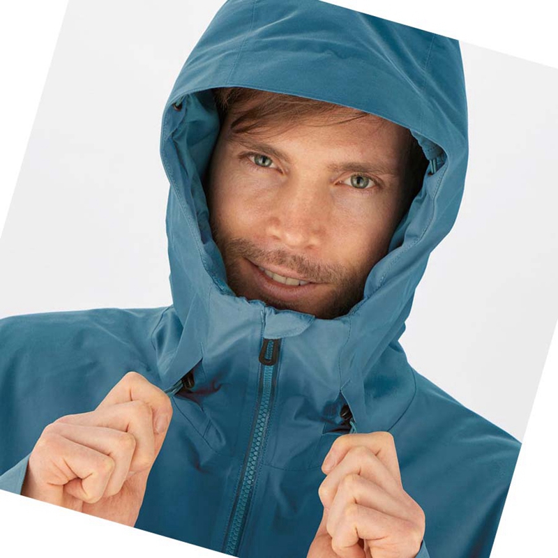 Vestes De Ski Salomon GRAVITY GORE-TEX ANORAK Homme Bleu | XQEGZBD-68