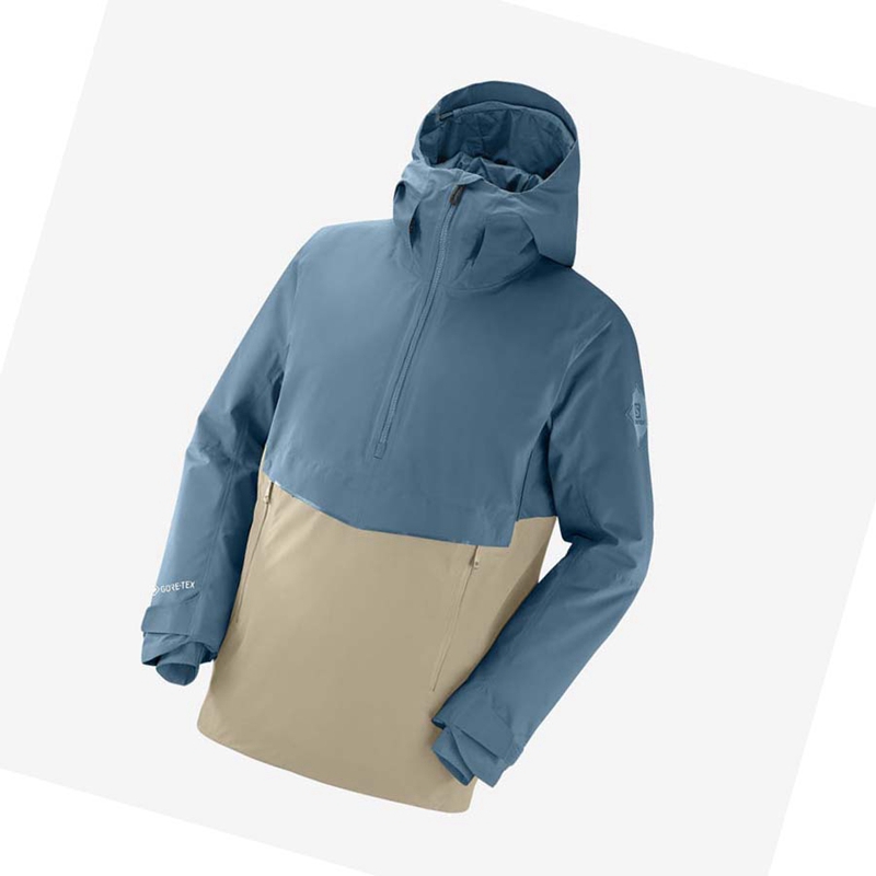 Vestes De Ski Salomon GRAVITY GORE-TEX ANORAK Homme Bleu | XQEGZBD-68