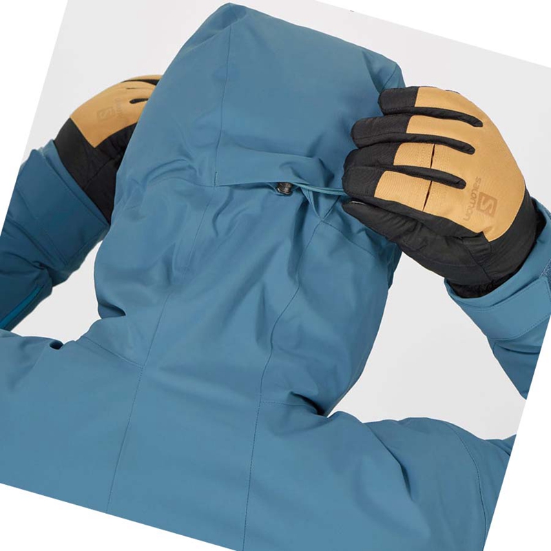 Vestes De Ski Salomon HIGHLAND Ski Homme Bleu | WSYRGZM-90