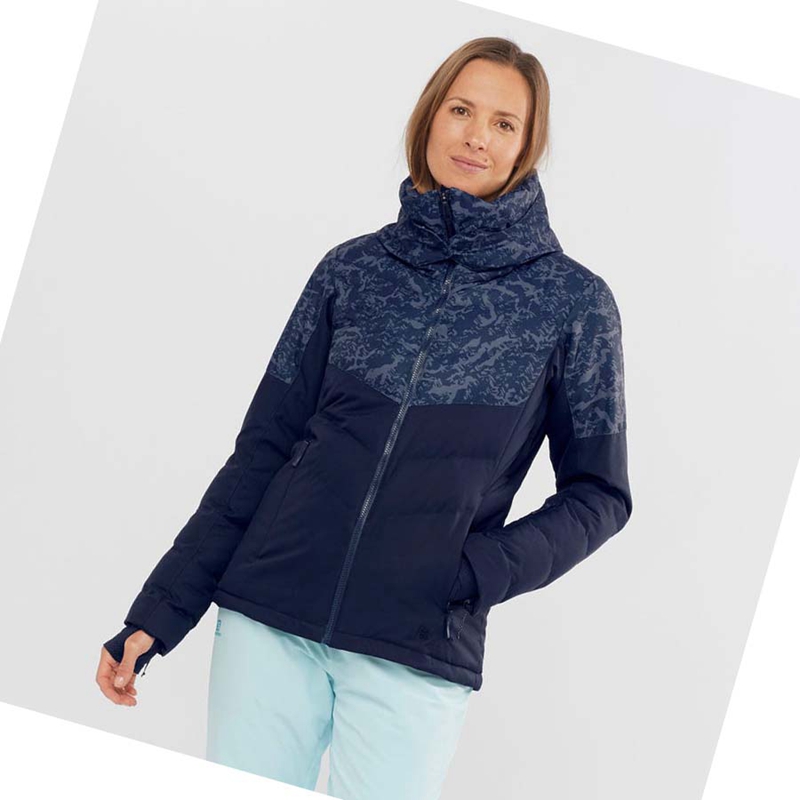Vestes De Ski Salomon NEW PREVAIL Femme Bleu | AIOHFDL-78