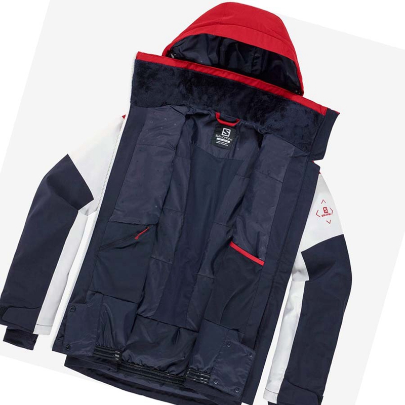 Vestes De Ski Salomon SLALOM Femme Blanche | LJKBXAD-60