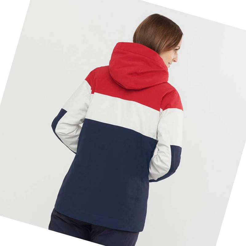 Vestes De Ski Salomon SLALOM Femme Blanche | LJKBXAD-60