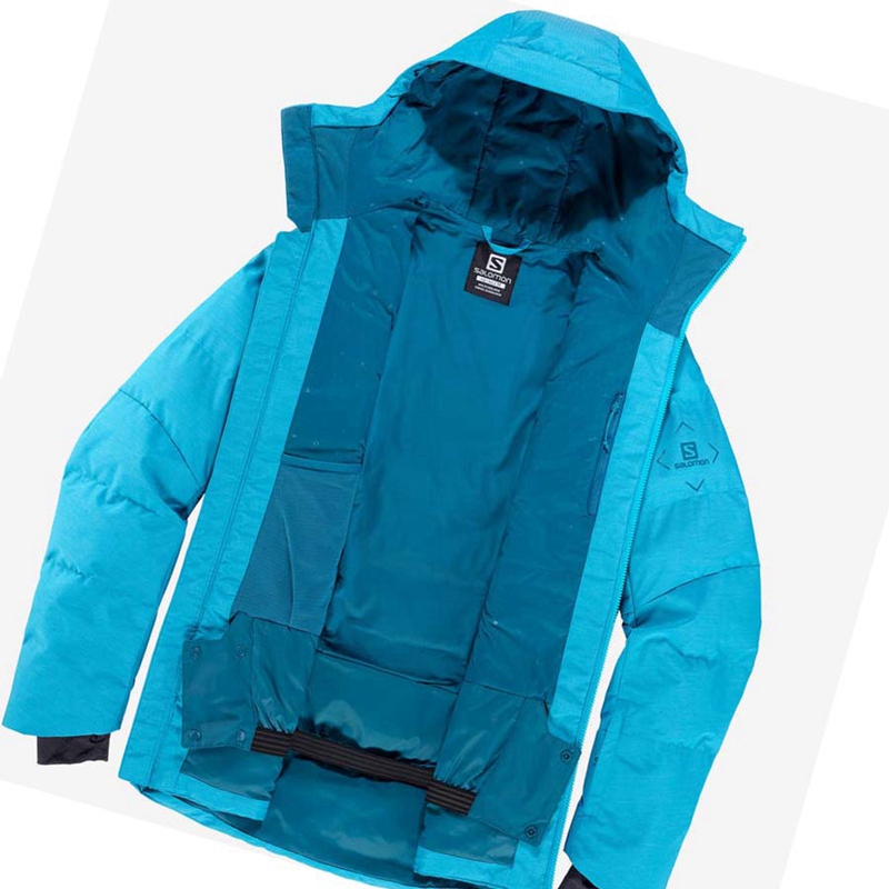 Vestes De Ski Salomon SNOWSHELTER Homme Bleu | DXGAJHY-14