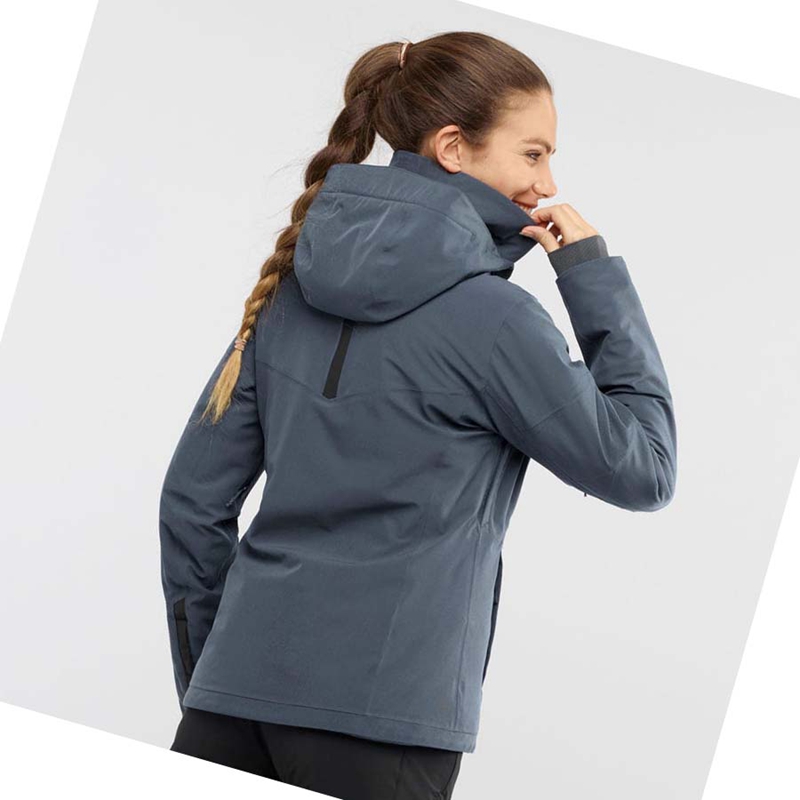 Vestes De Ski Salomon SPEED Femme Argent | MJISUBQ-41