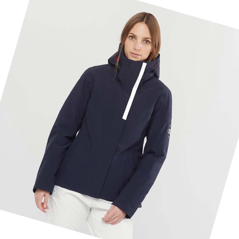 Vestes De Ski Salomon SPEED Femme Bleu Marine | LFWPSOV-93