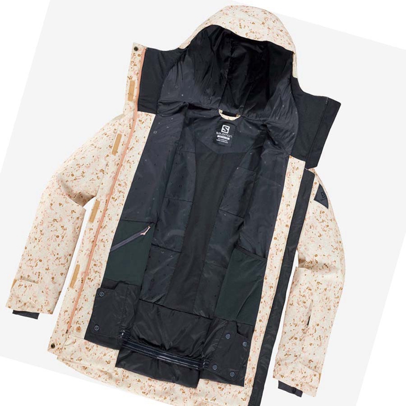 Vestes De Ski Salomon STANCE CARGO Femme Beige | BKXHIEP-31