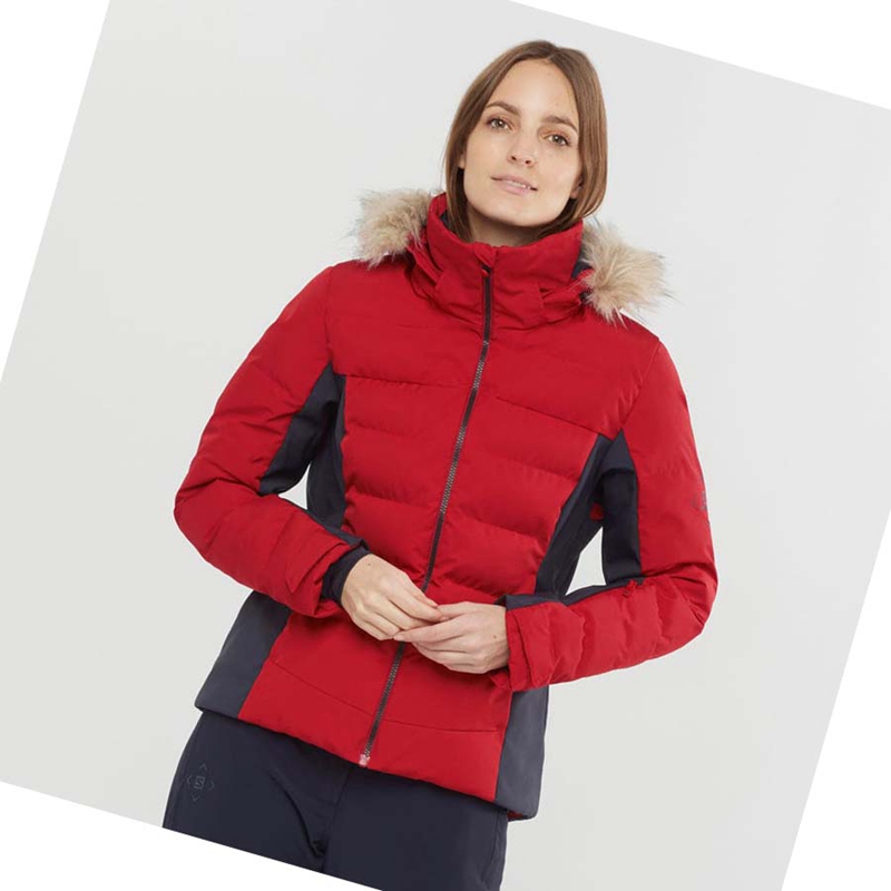 Vestes De Ski Salomon STORMCOZY Femme Rouge | LQVAYIF-40