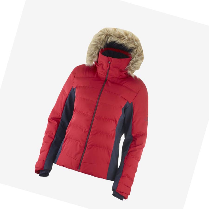 Vestes De Ski Salomon STORMCOZY Femme Rouge | LQVAYIF-40