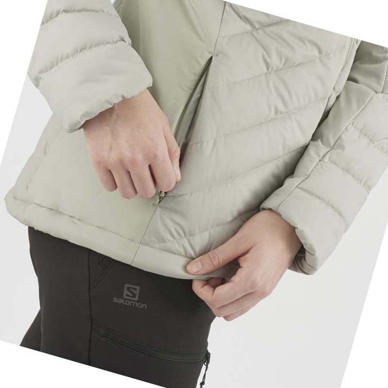 Vestes Salomon ESSENTIAL XWARM DOWN INSULATED Femme Blanche | KGSLIBO-80