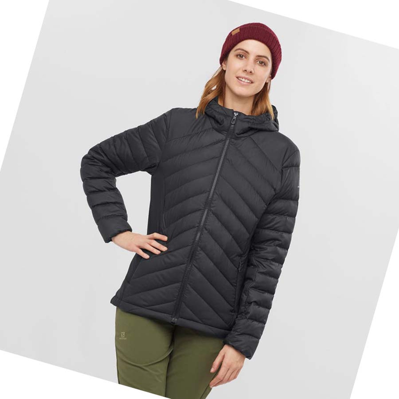 Vestes Salomon ESSENTIAL XWARM DOWN INSULATED Femme Noir | XMVCLOW-02