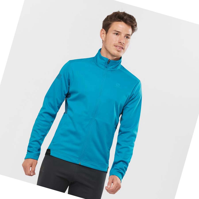 Vestes Salomon GORE TEX INFINIUM™ WINDSTOPPER® Homme Bleu | KTAGXSQ-73