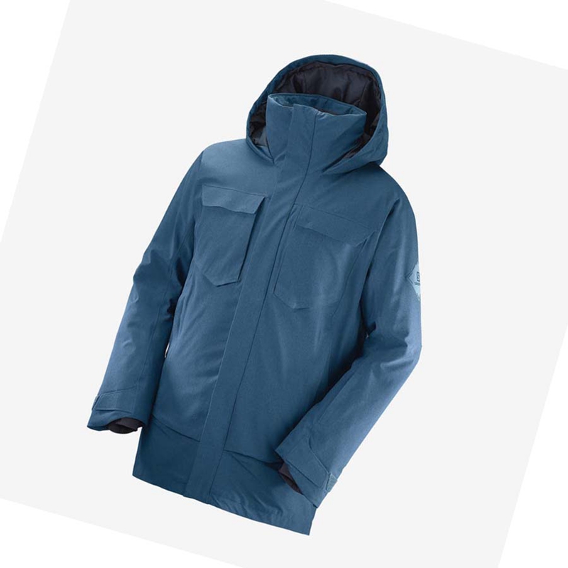 Vestes De Ski Salomon STANCE CARGO Homme Bleu | IRUAWOM-08